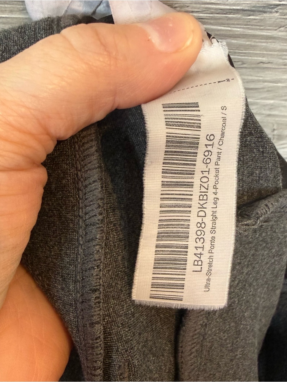 Quince Ultra-Stretch Ponte Straight Leg 4-Pocket Pant Charcoal Gray S Petite - Picture 5 of 8